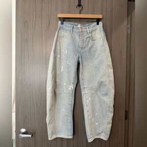 We The Free - Free People Railroad Stripe Good Luck Barrel Pants 24